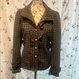 Plaid Brown Women's Jacket
